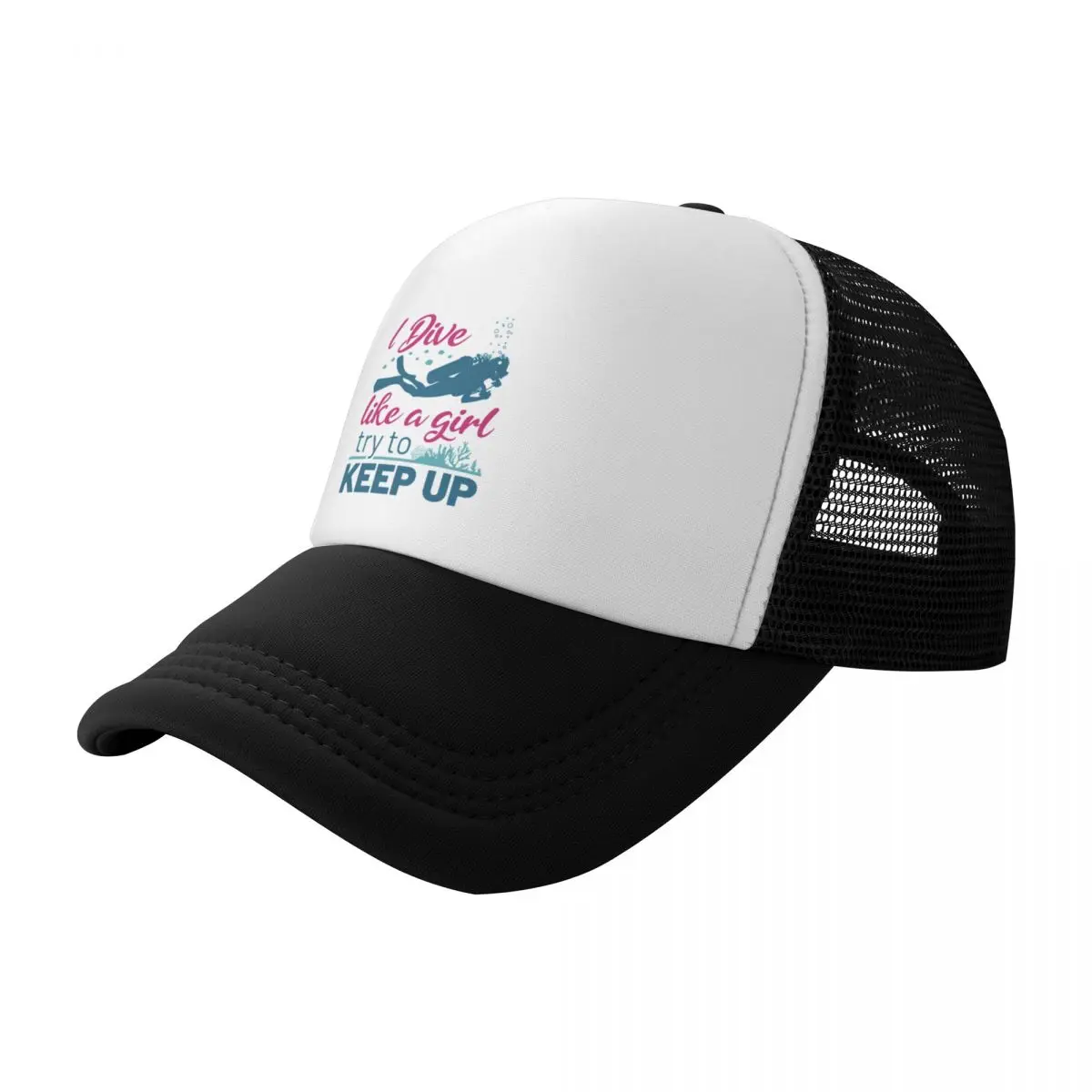 

I Dive Like a Girl Try to Keep Up Scuba Diving Women Baseball Cap Anime Luxury Brand hiking hat Women's Beach Outlet 2025 Men's