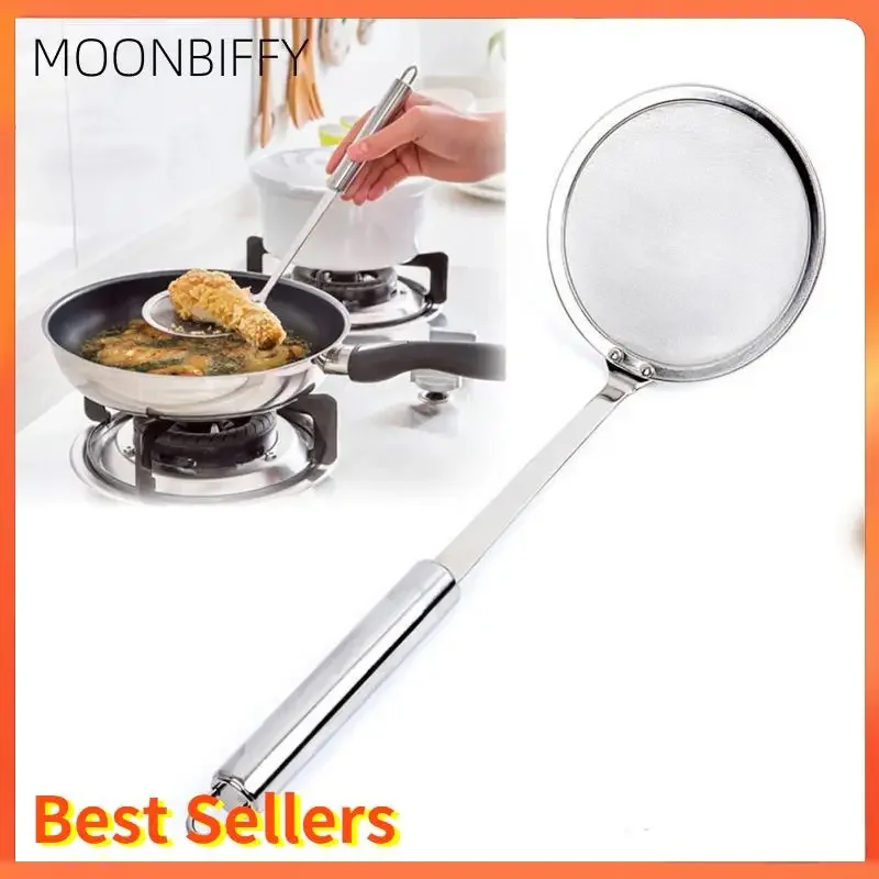 Kitchen Filter Stainless Steel Fine Mesh Wire Skimmer Strainer Fried Food Net Gadgets Spoon Sieve Colanders Grease Tools Cocina