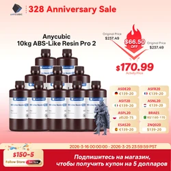 ANYCUBIC 10kg Upgraded ABS-Like Pro 2 3D Printer Resin Hardness and Toughness 405nm UV-Curing Standard Photopolymer