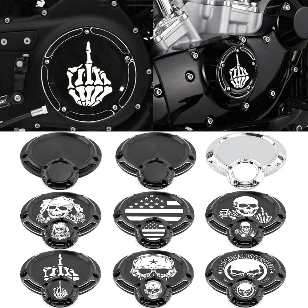 Motore del motociclo Coperchio Frizione Timer Proteggere Timing Manovella Caso Statore Cap Per Harley Dyna Softail 99-17 Touring Tri 99-15