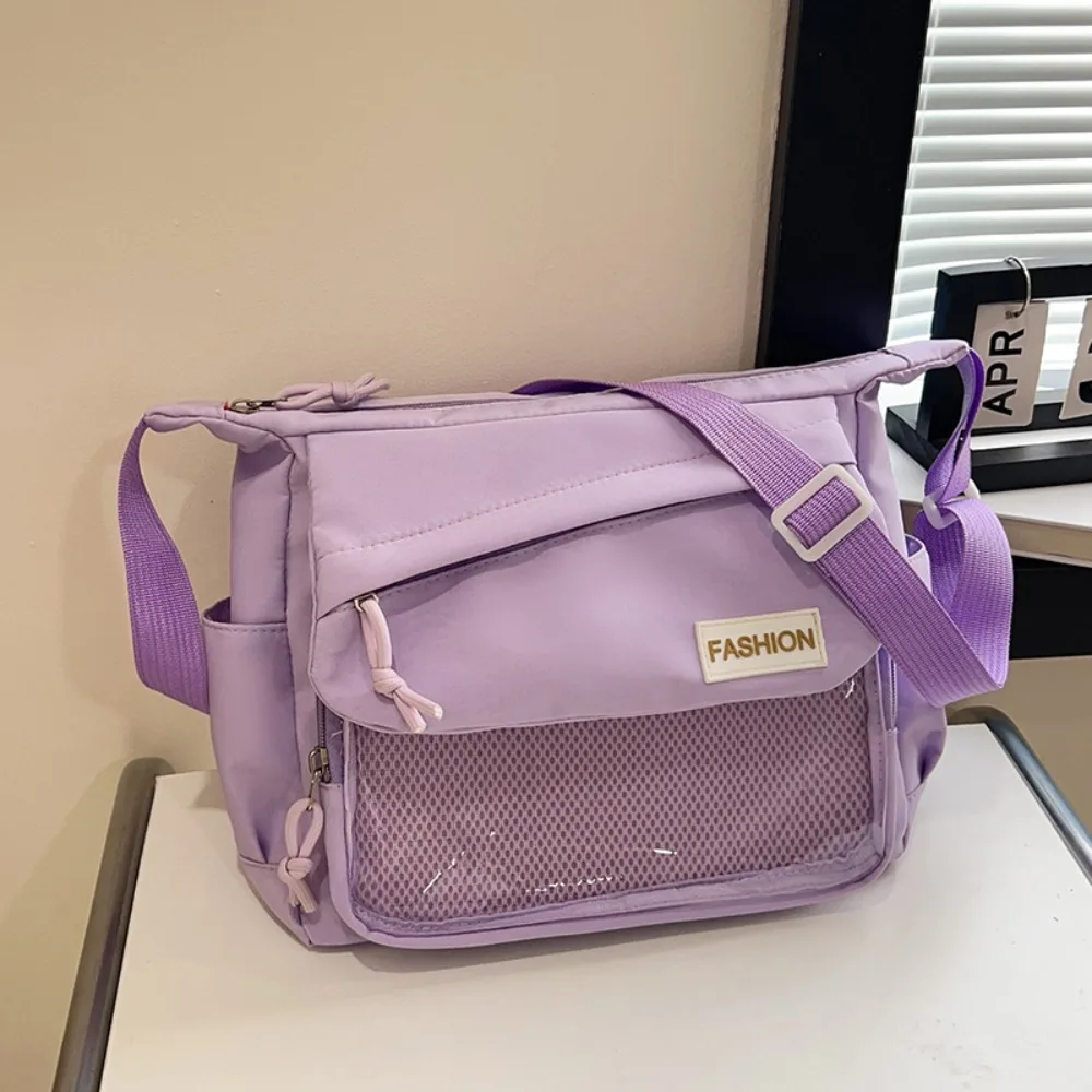 

Portable Japanese Style Transparent Itabag Harajuku Large Capacity JK Shoulder Bag Badge Display Pvc Lolita Handbag Daily