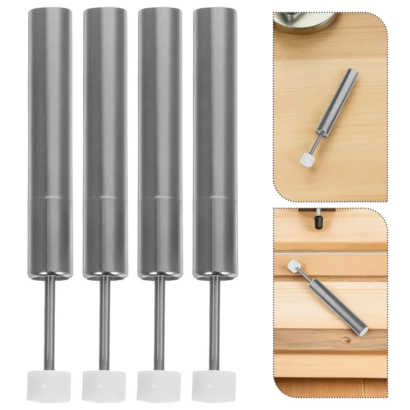 8 Pcs Damper Buffer for Cupboard Doors Push Latch Soft-close Cabinet Trash Latches