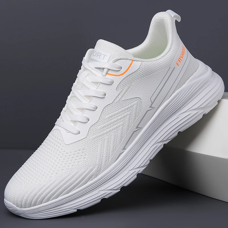 New Running Shoes for Men Spring and Summer Mesh Breathable Lightweight Racing Carbon Plate Shock-Absorbing Sports Shoes for Men