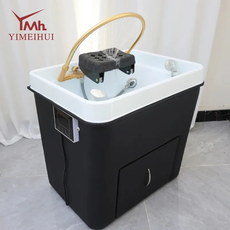 

2025 Premium Spa Shampoo Chair Hairdresser's Wash Basin Steam Portable Shampoo Chair Spa Salon Equipment