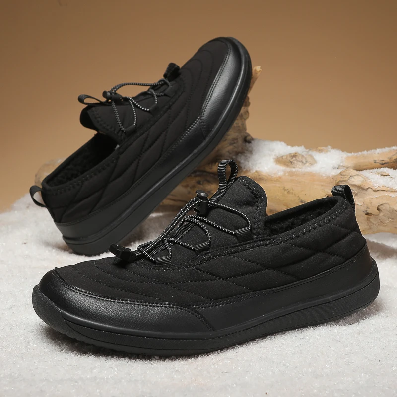Men Winter Boots Plush Shoes Waterproof Snow Cotton Boots Barefoot Women Warm Fur Shoes Anti Slip Big Size Trekking Hiking Shoes