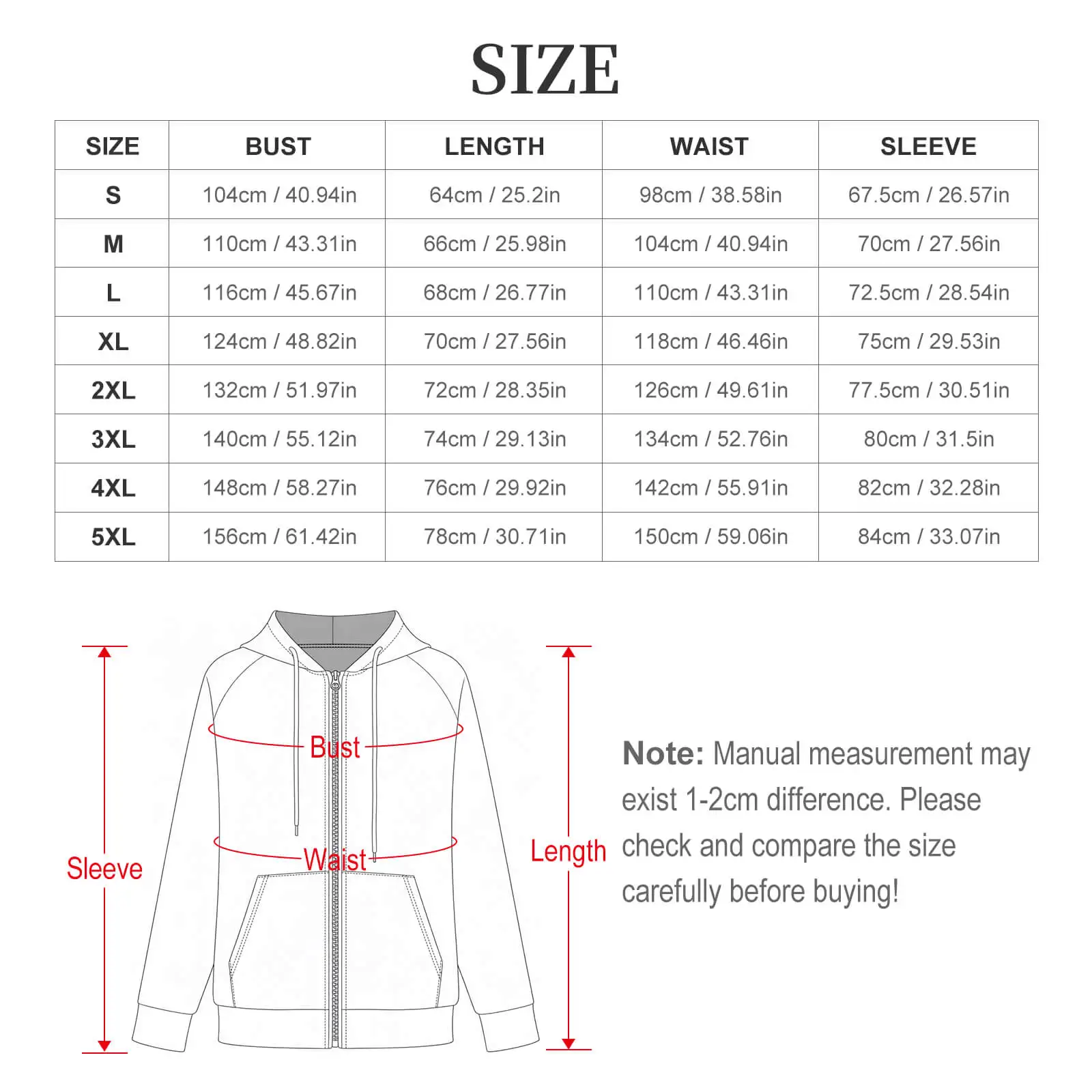 Women's WAFFLE Hoodie - Cozy Zip-Up Casual Long Sleeve Sweatshirt Drop Shoulder Design Relaxed Fit Custom Print On Demand
