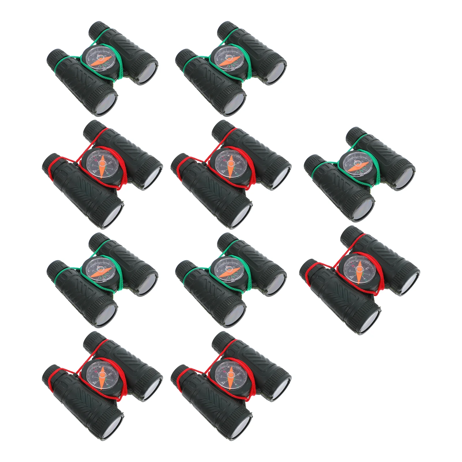 

10 PCS Kids Sightseeing Telescope Children Mini Compass Gift Black Hiking