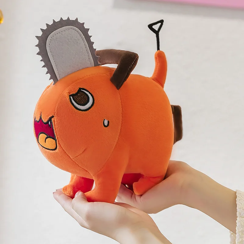 25cm Pochita peluche bambola 10cm arancione cane portachiavi zaino fascino carino Anime periferiche farcito giocattoli regali scrivania decorazione del comodino