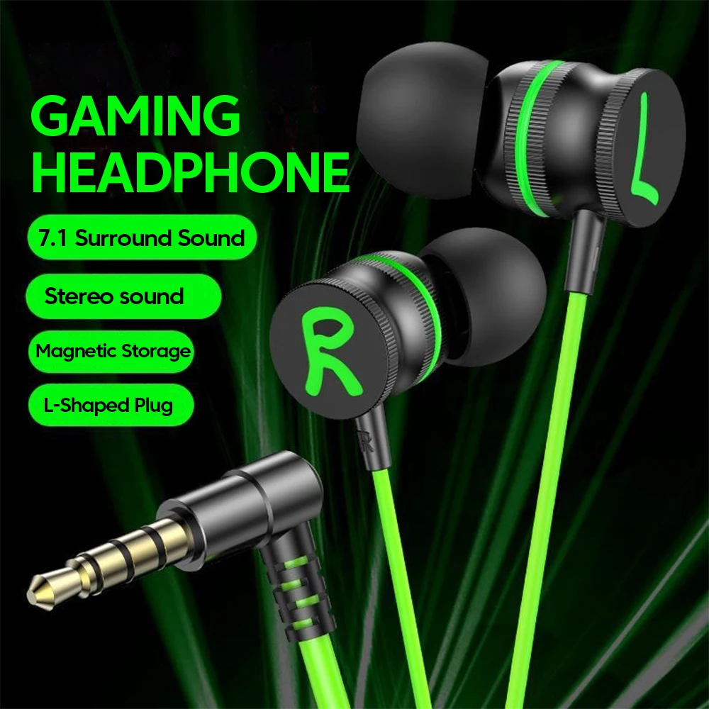 Metal Magnetic Wired Type-C /3.5mm Earphones Compatibility In Ear Heavy Bass Phone Wire Control Tuning Gaming Earphones
