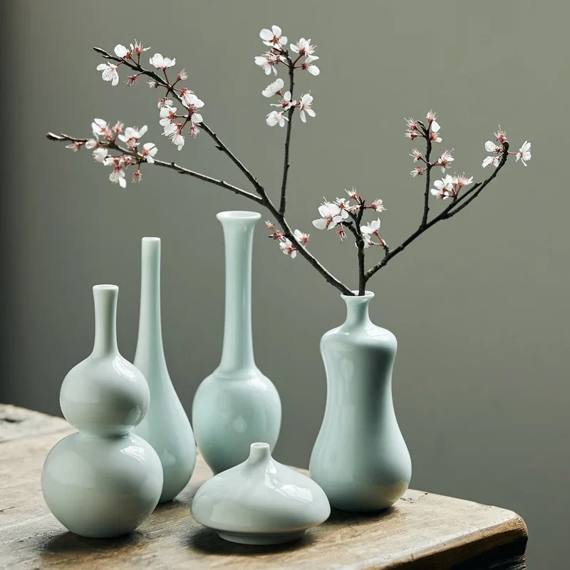 

Flower Vase White Chinese Small Vases For Flowers Home Decoration Creative Flower Terrarium Home Decor вазы для интерьера