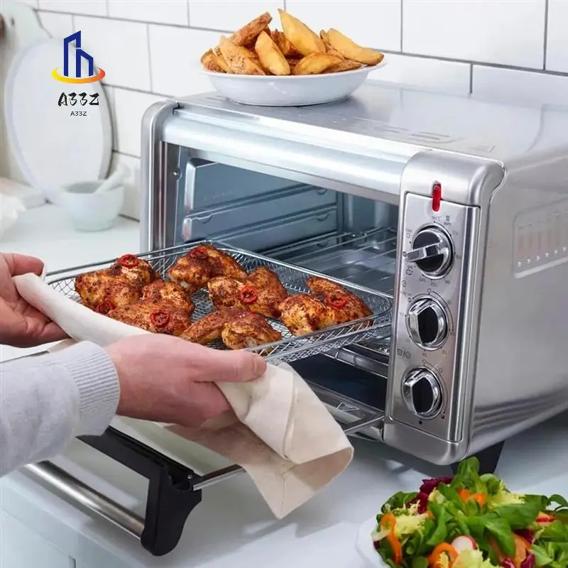 

A33Z-корзина для аэрофритюрницы для Breville Smart духовка Air Fryer Pro, сетчатые корзины для аэрофритюрницы из нержавеющей стали, сетчатая корзина для духовки с зажимом
