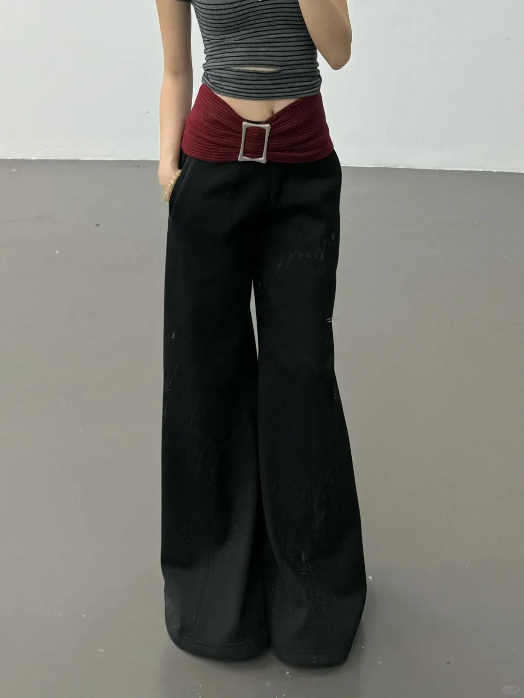 

Spring Vintage Long Flare Pants Women American Retro Y2K Japanese Harajuku Baggy Bell-Bottom Grunge Sweatpants Pantalones