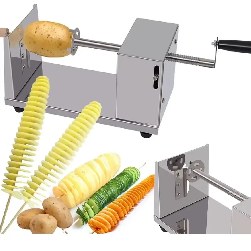 for JG-10 Tornado Potato Machine Stainless Steel Spiral Cutter Vegetable Twister Slicer Kitchen Tool for Making Potato Tower