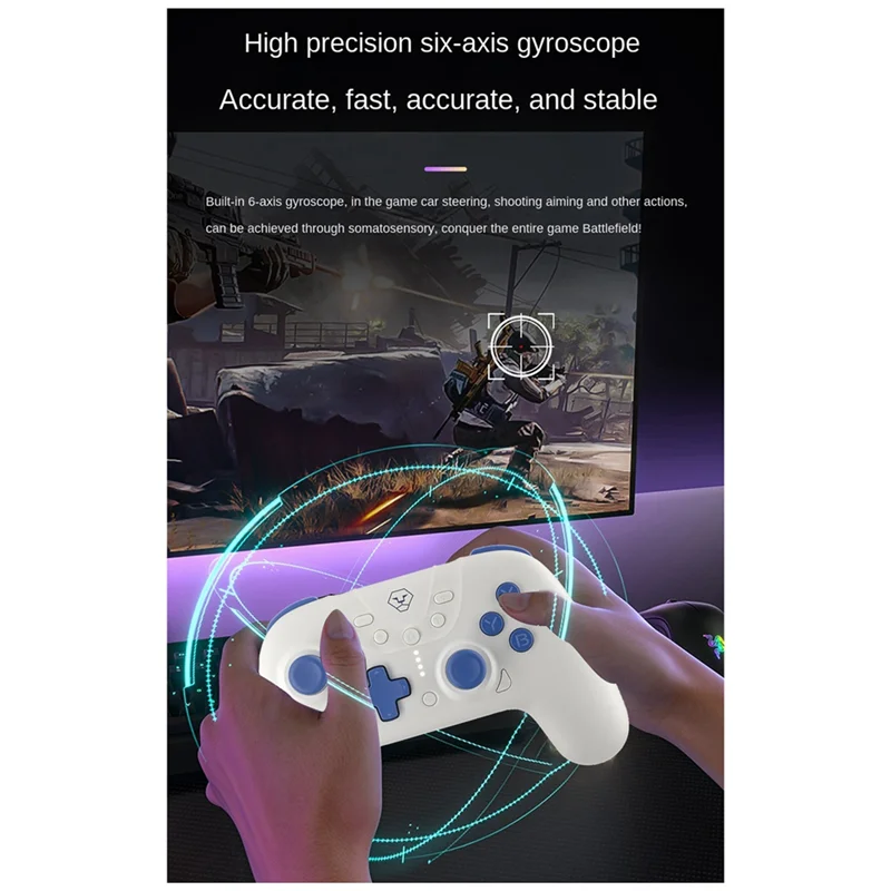 เกมแพดบลูทูธ TCES-Switch Pro Ns Oled Handle พร้อมเกมแพด Burst Vibration Lite