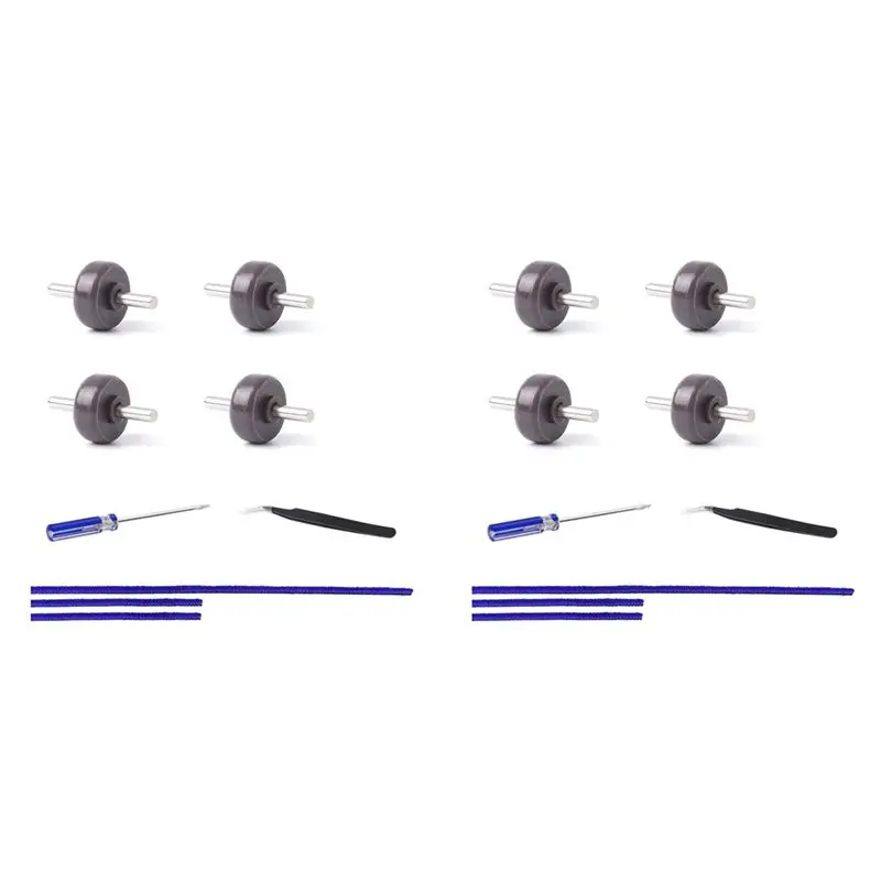 2Set Soft Plush Strips + Front Roller & Axle Replacement Parts For Dyson V6 V7 V8 V10 V11 V15 Vacuum Cleaner Head-B51B