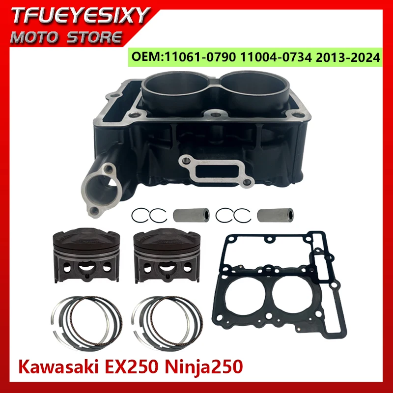 13-24 STD 62mm 249cc Big Bore 67mm 291cc Motorcycle Cylinder Piston Gasket Kit For Kawasaki EX250 Ninja250 ABS KLE250 ER250 Z250