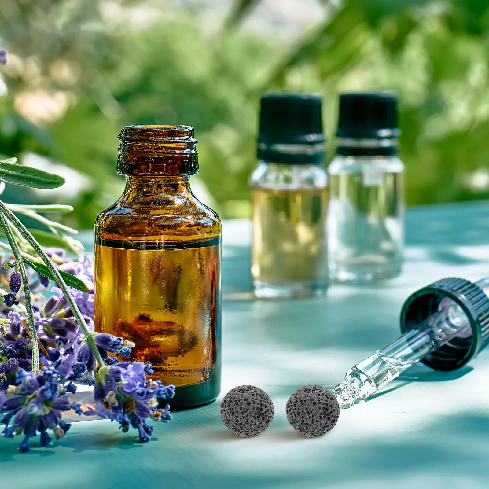 

16Mm Handmade Volcanic Stone Aromatherapy Diffuser Rocks No-Hole Lava Beads for Essential Oils Home Car Office Fragrance Stones