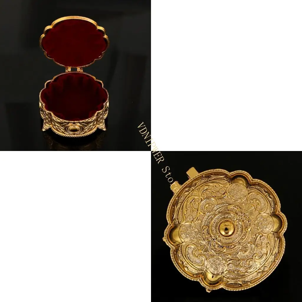 

Metal Jewelry Organizers Portable Earring Display Box Metal Texture for Home D08E