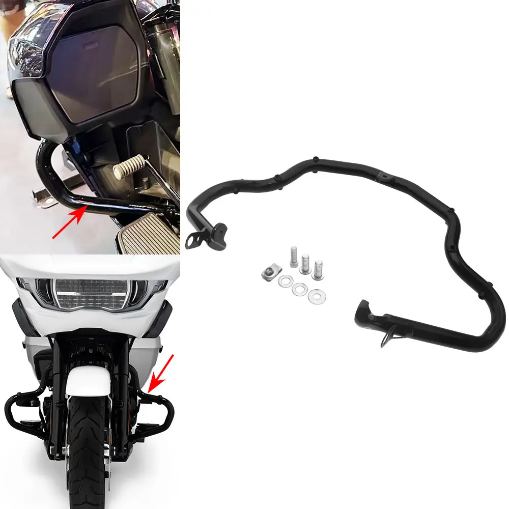 Motorcycle Highway Engine Guard Bumper Crash Bar For Harley Touring Road Street Glide CVO/SE FLTRX FLTRXSE 2023-2026 Parts