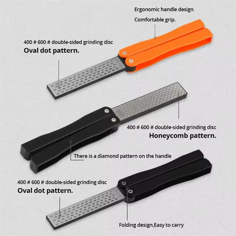 1PC Portable Double Side Grindstone Professional Kitchen Sharpener for Pocket Folding Knife Sharpening Stone Sharpener Diamond