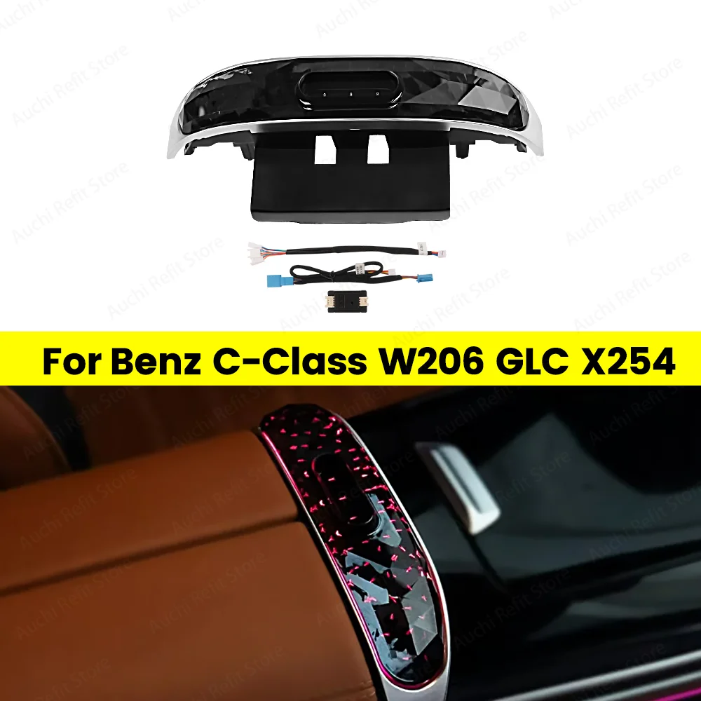 

64 Colours LED Center Console Crystal Saddle Light For Mercedes Benz GLC X254 C Class W206 Car Interior Ambient Lights Refit