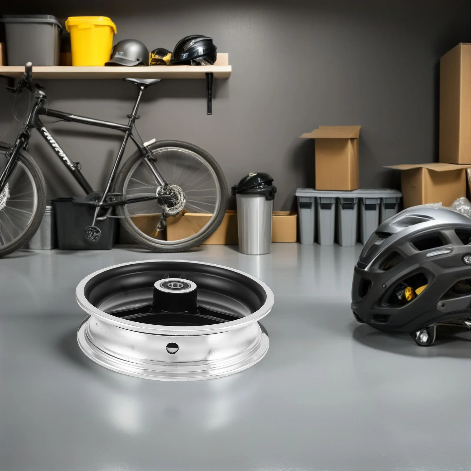 

Electric Scooter Front Wheel Hub Aluminum Alloy Reinforced Rim For Tire Replacement Lightweight Impact Resistant Repairing