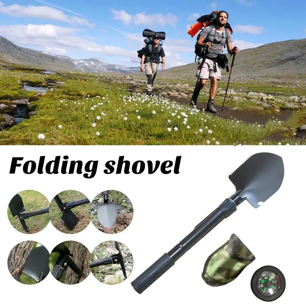

Portable Shovel for Backpacking Portable Camping Shovels with Folding Pick Carry Case Durable for Outdoor for Gardening