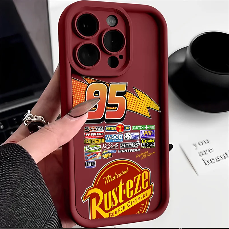 Funda de teléfono Cars Lightning McQueens para Motorola Moto Edge G15 G24 50 G35 G05 G34 E14 G75 G PLAY G85 60 40 Neo Pro 4G 5G TPU suave