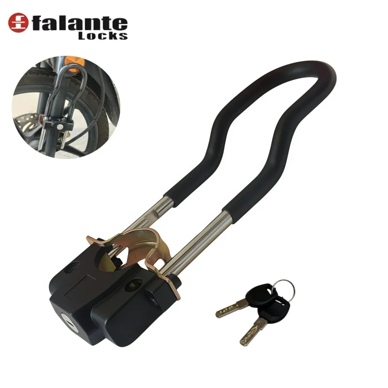 Falante Aluminum Alloy Motorcycle Safety Anti-Theft Front Fork Lock Shock Absorber Fixed Motorcycle Lock for Enhanced Security