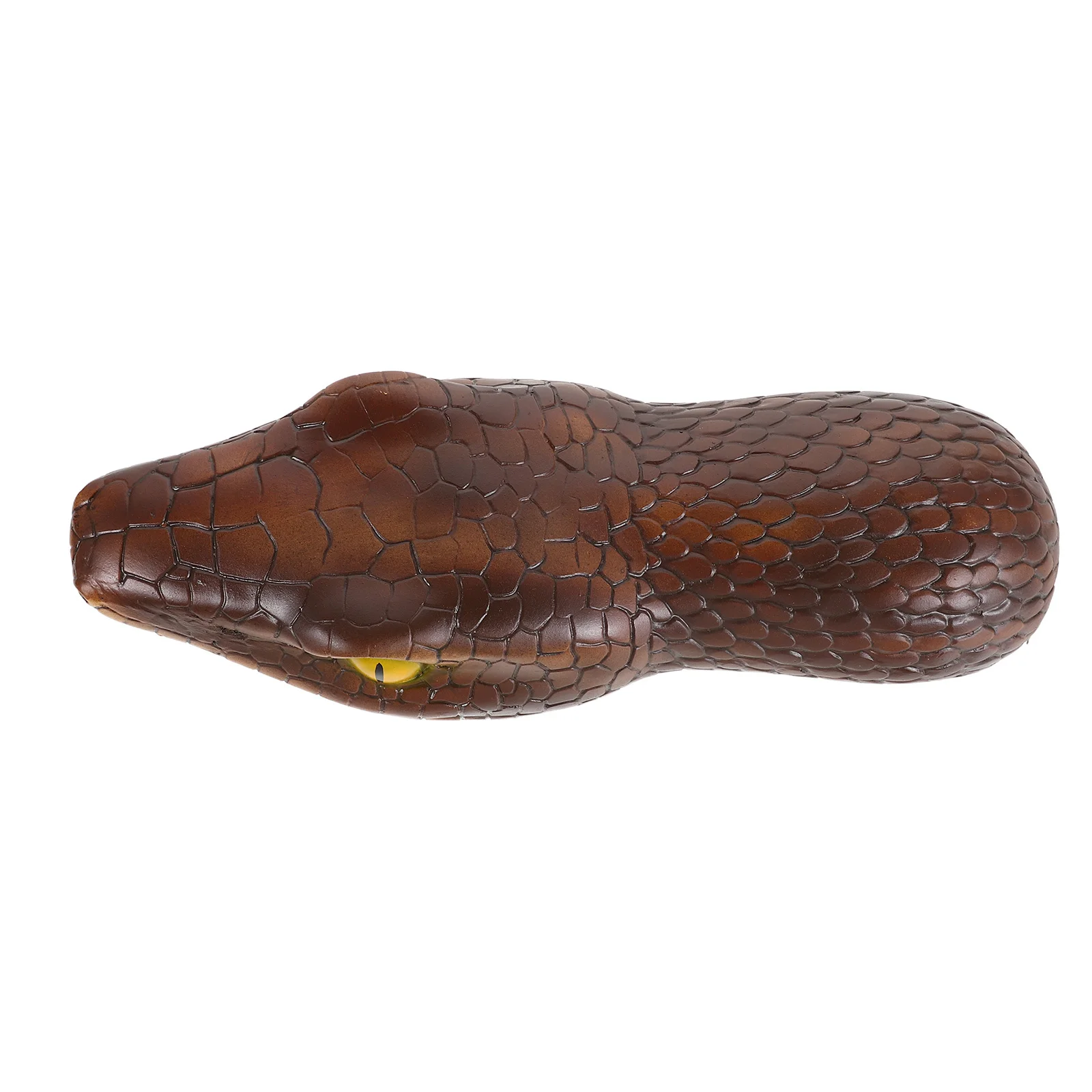 

Floating Snake Head Decoration Light Brown Outdoor Pool Pond Ornament Realistic Bird Deterrent Mini Snake Garden Decor
