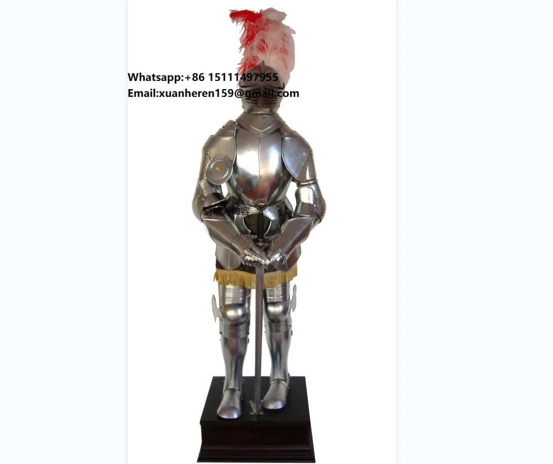 Medieval Knight Helmet Medieval Knight Hat Costume Helmet with Feather for Man