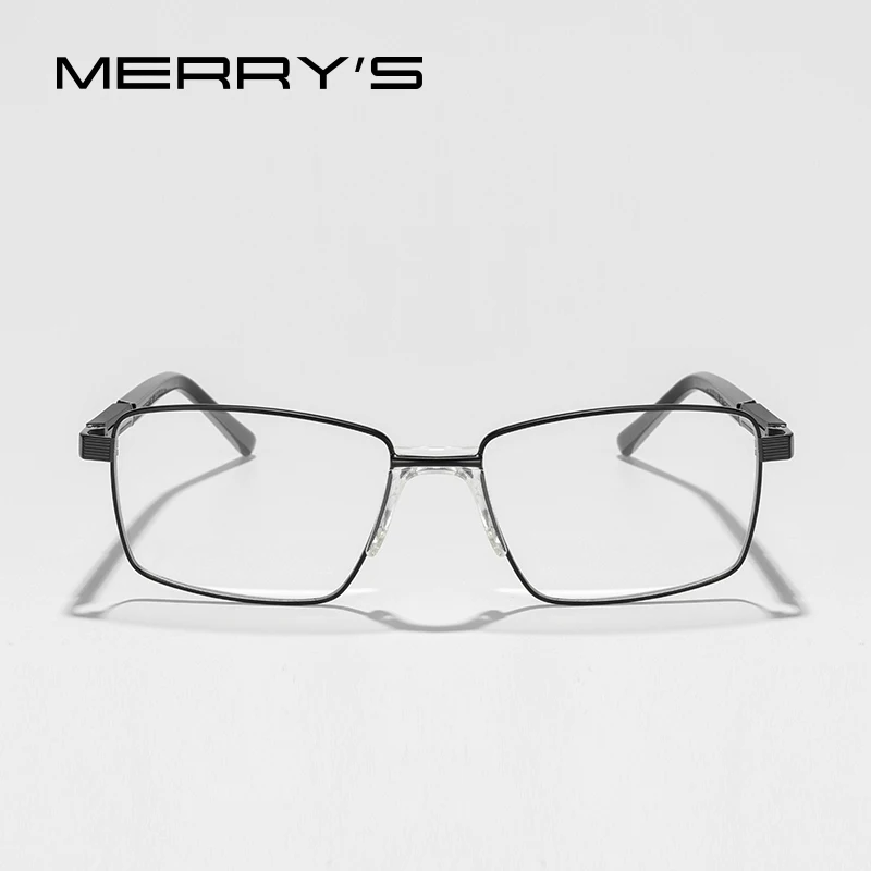 MERRYS DESIGN Men Classic Titanium Alloy Optical Glasses Frames Square Eyeglasses Male Luxury Brand Glasses Frames  S2093