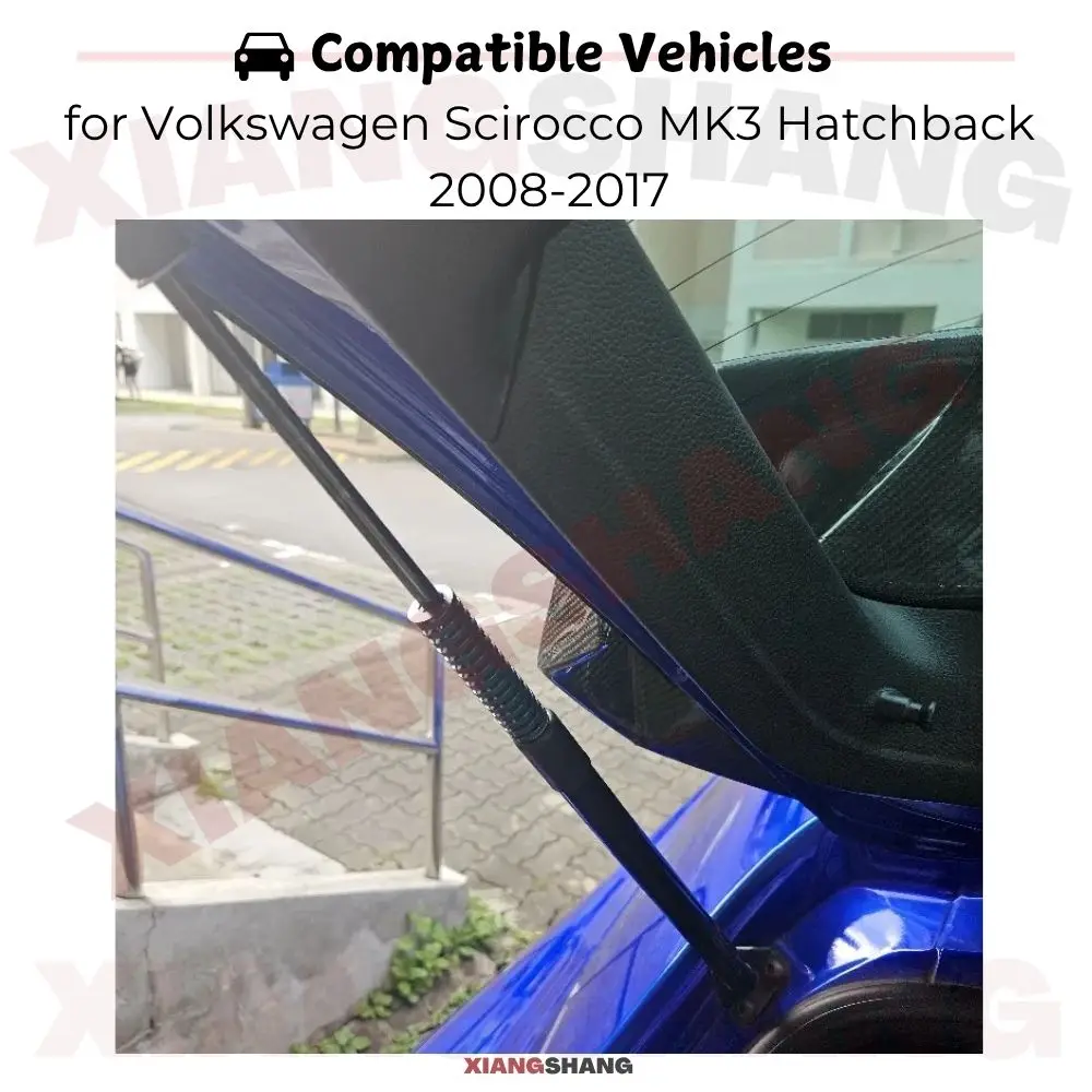 

Автоматические газовые упоры (амортизаторы) для багажника Volkswagen Scirocco MK3 Hatchback 2008-2017 с пружинами для автоматического открывания