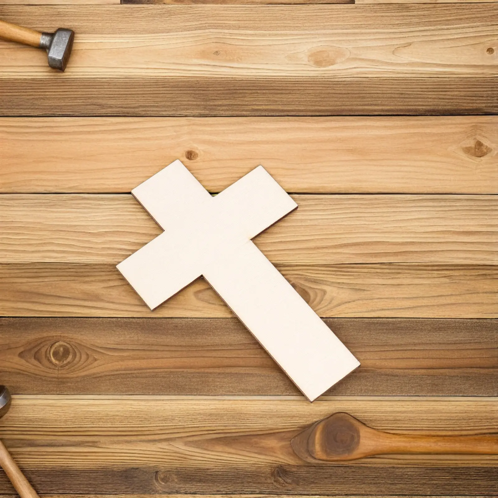 18Pcs Wooden Cross Cutouts Blank Craft Pieces for DIY Painting Staining Religious Decor Home Wedding Festive Ornament Projects