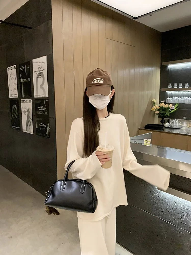 

Высококачественный круглый свитер Camere Ne, удобный внутренний слой, базовый слой из мягкой шерсти, длинный трикотаж для женщин