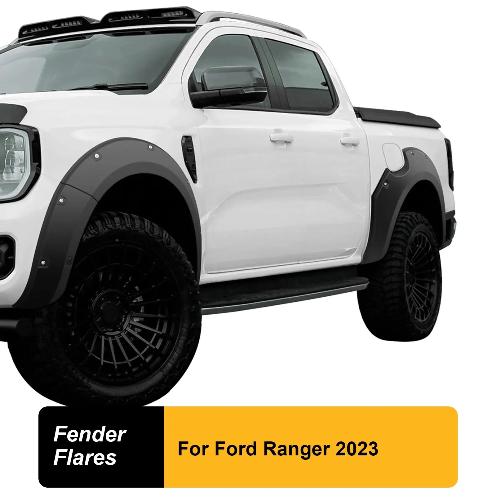 

Auto Car Styling Fender Flares Wheel Arch Extension for Ford Ranger Next Gen 2022 2023 2024 Double Cabin Models With Sensor Hole