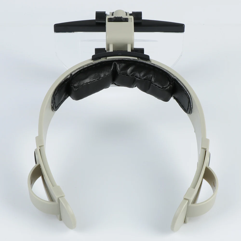 Optical Lens Helmet Magnifying Glasses Head-mounted For Reading Embroidery Maintenance 1.5X 2.5X 3.5X LED Magnifier