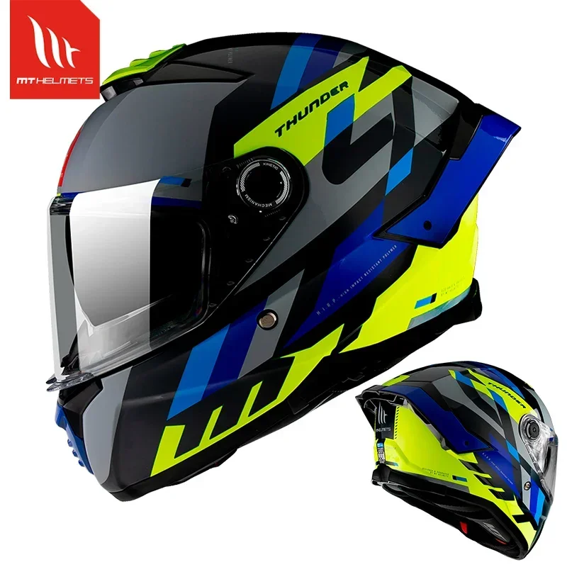 New MT Thunder 4 Motorcycle Helmet DOT ECE Approval Anti-Glare Capacete Mt Road Racing Cycling Casco Low Noise For Honda For BMW