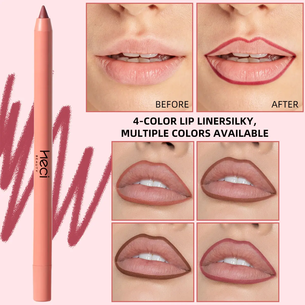 Waterproof Matte Lipliner Pencil High Pigment Long-Wear Lipstick Lip Tint Moisturising Lip Stain Lip Gloss Makeup Gift For Women