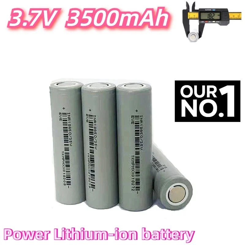 100% Real Capacity INR18650 3.7V 3500mAh Flat Top Lithium-ion Rechargeable Battery Suitable for Most 3.7V Electronic Products