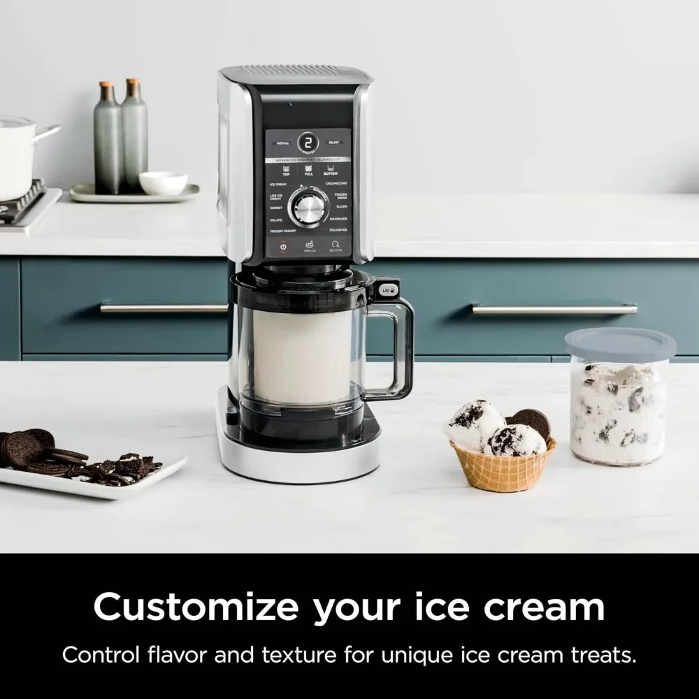 CREAMi Deluxe 11-in-1 Ice Cream & Frozen Treat Maker for Ice Cream, Sorbet, Milkshakes, Frozen Yogurt, & More, 11 Programs