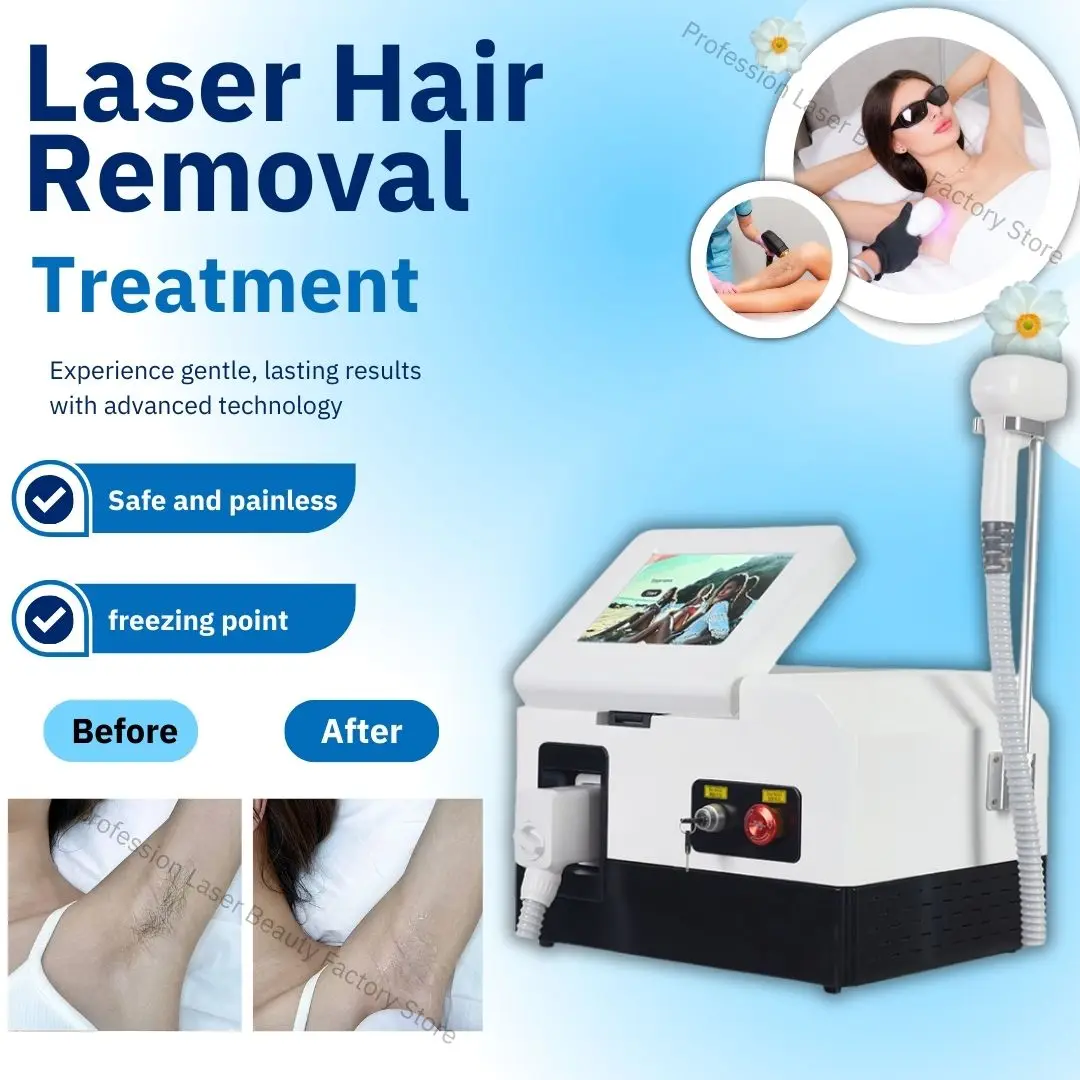 

New 3500W Diode Laser Hair Removal 755nm/808nm/1064nm Ice Cooling Painless Permanent Hair Remover Beauty Machine