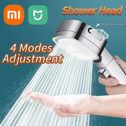 Cabezal de ducha Xiaomi Mijia, 4 modos, cabezales de ducha ahorradores de agua de alta presión, rociador de masaje ajustable colgante, accesorios de baño