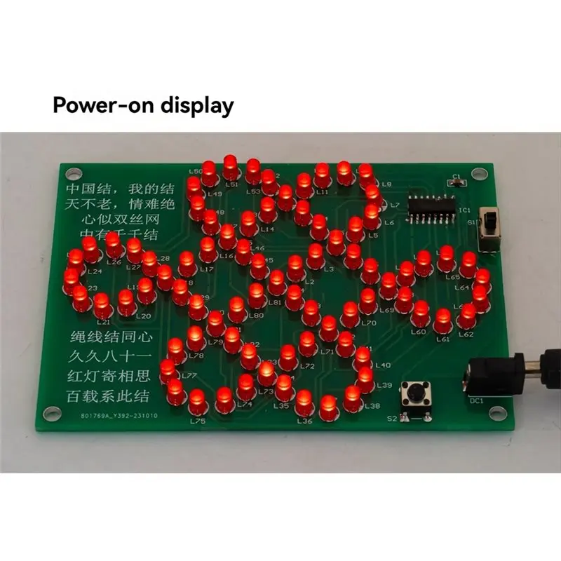 B29C-Led ضوء متدفق 5 فولت لحام الممارسة مدرسة التدريس لوحة دوائر كهربائية الصينية عقدة لتقوم بها بنفسك عدة إلكترونية متعة طقم لحام #4