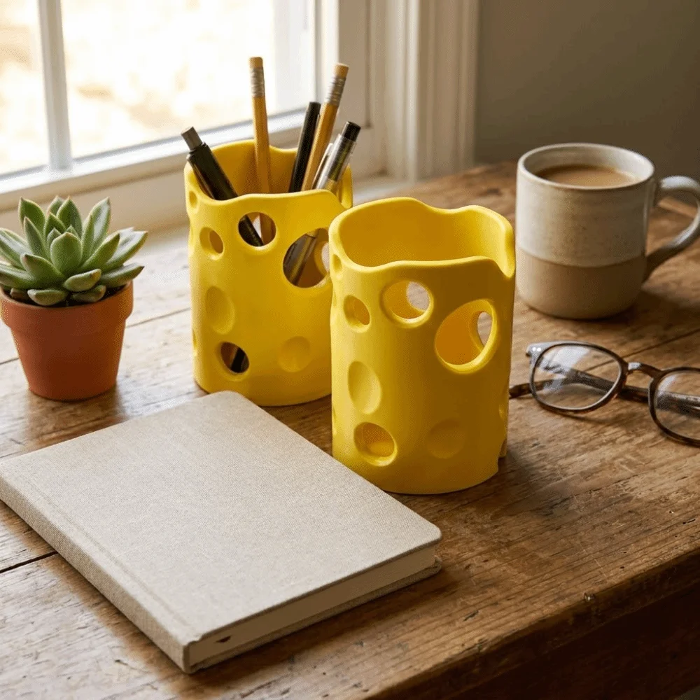 3D Printed Creative Ninja Pen Holder Desktop Storage Pencil Storage Pen Stand Creative Design Makeup Brush Storage Pen Container