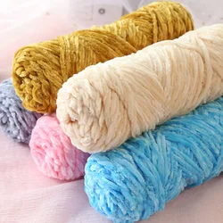 5pc Chenille Velvet Yarn Baby Plush Yarns Chenille Yarn for Knitting Crochet Woven Sweater Cardigan Hand Knitted Thick Threads