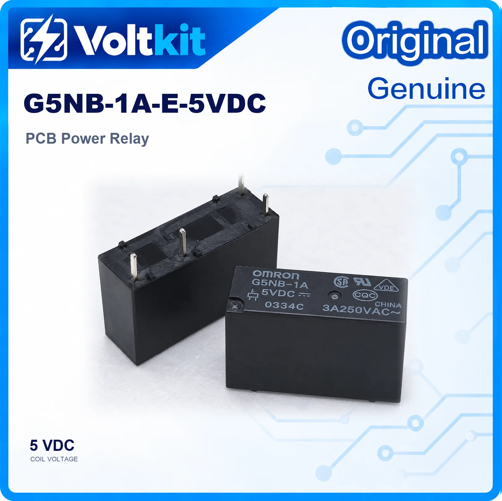 10PCS G5NB-1A-E G5NB 5VDC 12VDC 24VDC 4 Pin SPST-NO 5A 250VAC PCB Power Relay