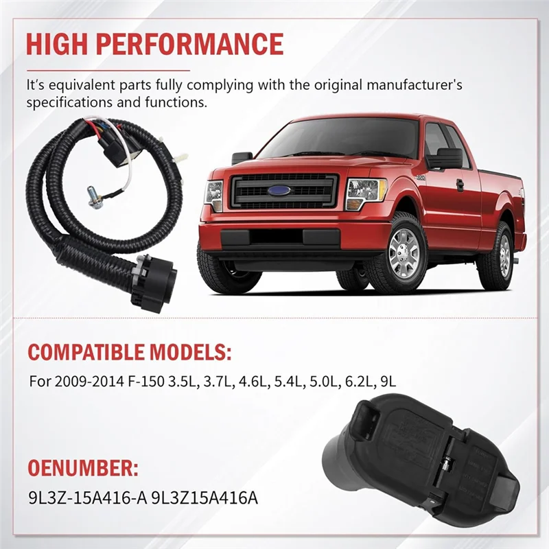 

A85E-Trailer Hitch Tow Wiring Harness Connector Kit For Ford F-150 2009-2014 4.6L 5.4L 3.5L 3.7L 9L3Z-15A416-A 9L3Z15A416A