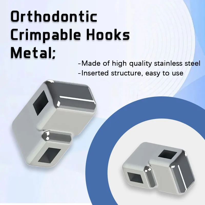 50 Stuks Tandheelkundige Orthodontische Opkrimpbare Haken Metalen Korte Lange Stop Type Vaste Op Archwire Tandheelkunde Materialen