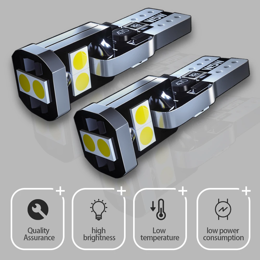 2pcs LED License Plate Light Lamp Blub W5W T10 2825 Canbus For Fiat 124 Spider 500X Bravo Croma Fiorino Freemont Punto Tipo